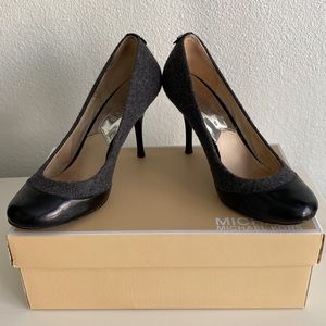 Michael Kors Presseley Cap Toe Flannel Stiletto Heel Pump Size 7